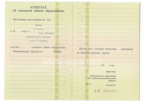 Аттестат за 9 класс 1995-2006 в Петрозаводске